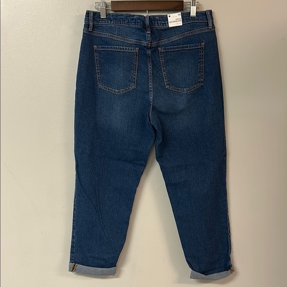 Blue Ankle Cropped Jeans with Faded Denim - Picture 6 of 7